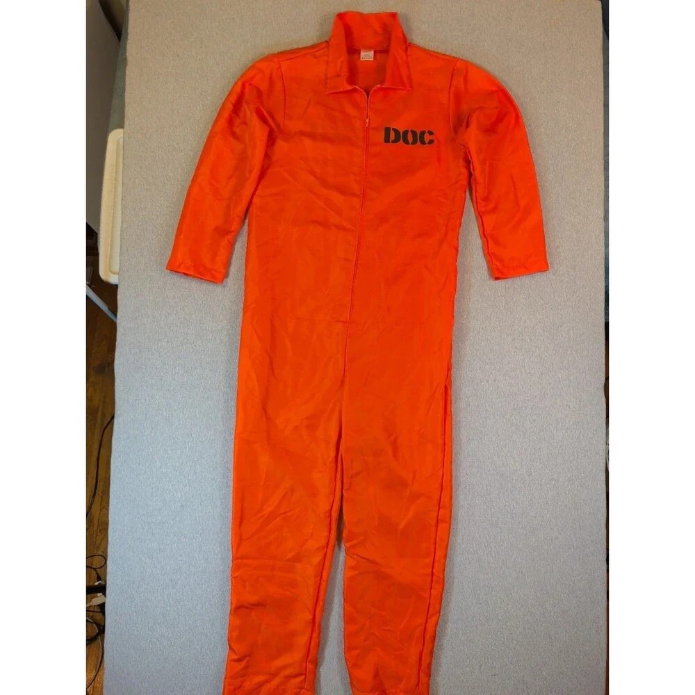 Prisoner Convict Jail Bird Orange Jumpsuit Dept Of Corrections S/M